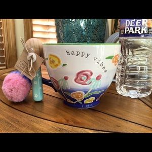 Mud Pie ceramic mug in floral design NWT